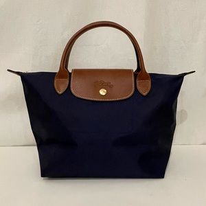 LONGCHAMP Le Pliage Small Handheld Tote NAVY BLUE